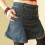 Mini jupe jeans fluide "Miss Softy" fermeture pont, poches latérales