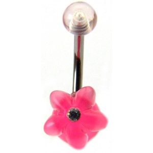 Piercing de nombril Fleur rose